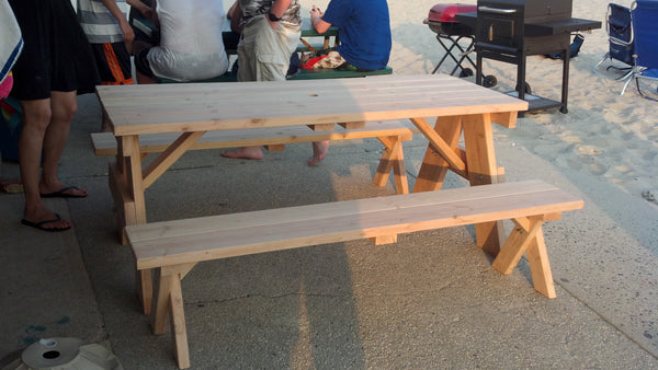 Picnic Table (Douglas Fir) with Separate Benches