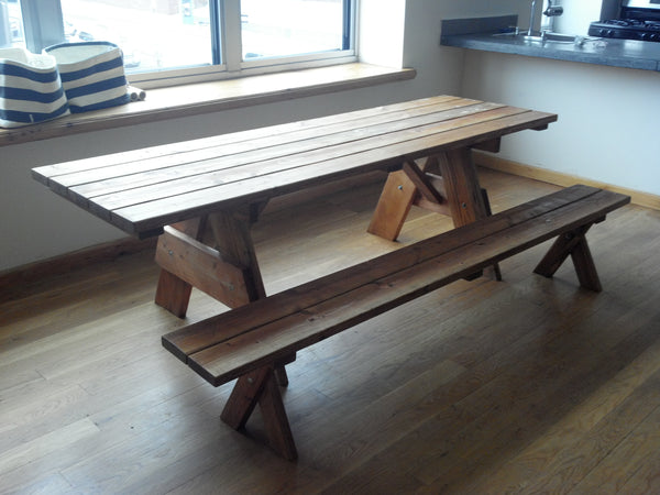 Picnic Table (Douglas Fir) with Separate Benches