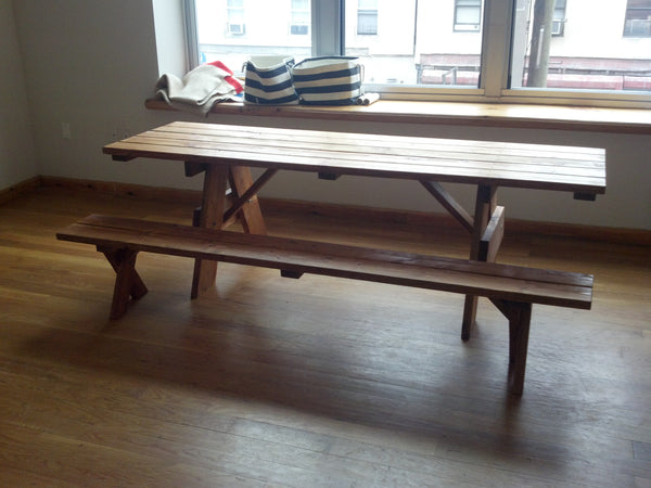 Picnic Table (Douglas Fir) with Separate Benches